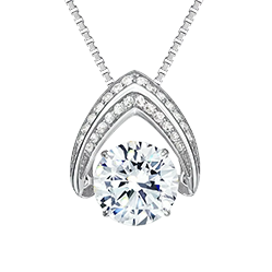 Mother & Child Heart Birthstone Necklace for Women